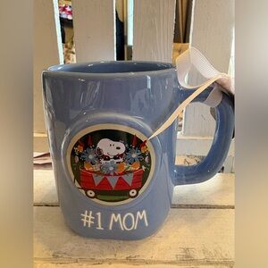 Blue #1 Mom Mug with Snoopy Design